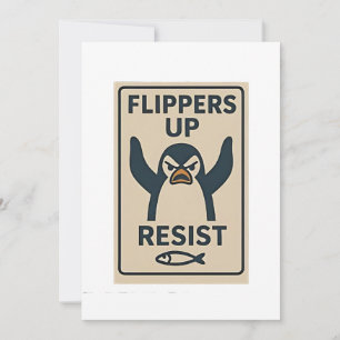 Pinguïns Tegen Tarieven Anti Trump Tuin Vlag Kaart