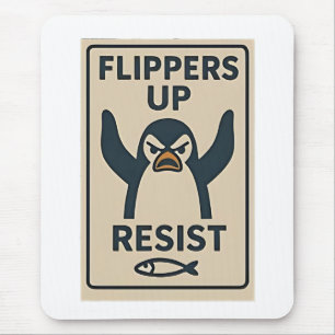 Pinguïns Tegen Tarieven Anti Trump Tuin Vlag Muismat