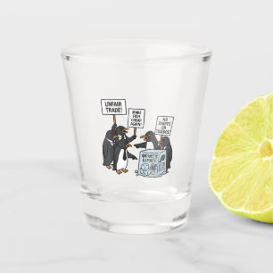 Pinguïns tegen tarieven tegen Trump Shot Glas