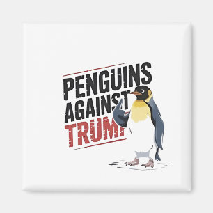 Pinguïns tegen Trump Anti Trump USA Magneet