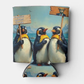 Pinguïns tegen Trump Blikjeskoeler (Voorkant)