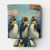 Pinguïns tegen Trump Blikjeskoeler (Achterkant)