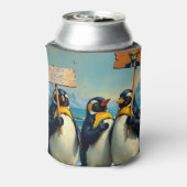 Pinguïns tegen Trump Blikjeskoeler (Blikje Achterkant)