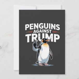 Pinguïns tegen Trump en anti-Trump weerstaan terro Feestdagenkaart