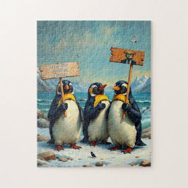 Pinguïns tegen Trump Legpuzzel