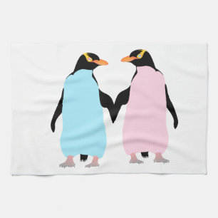 Pinguïns uit liefde theedoek