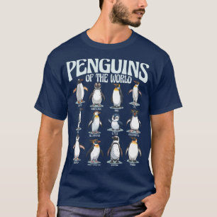 Pinguïns van de wereld - Antarctische vogelsoorten T-shirt
