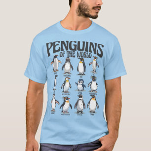 Pinguïns van de wereld - Antarctische vogelsoorten T-shirt