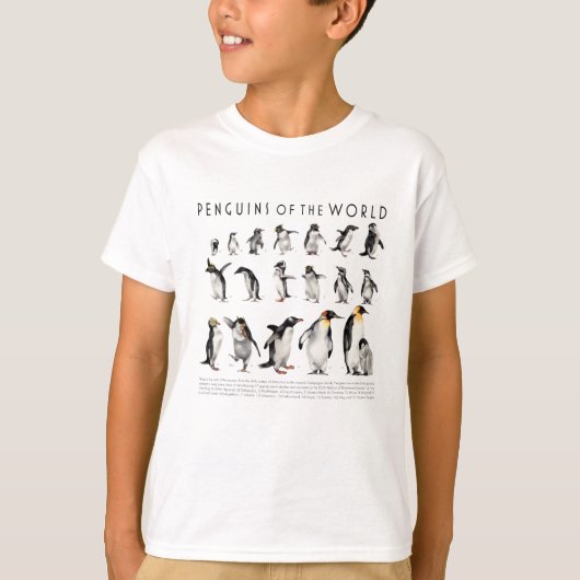 Pinguïns van de wereld t-shirt (Voorkant)