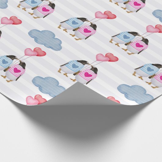 Pinguïns Verpakkingspapier Cadeaupapier (Hoek)