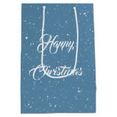 Pinguïns verzamelen zich rond een kerstboom medium cadeauzakje (Achterkant)