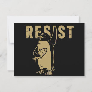 Pinguïns verzetten zich Pinguïns protesteren tegen Briefkaart
