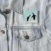 pinguïns vierkante button 5,1 cm (In situ)