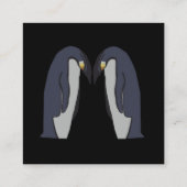 pinguïns vierkante visitekaartje (Achterkant)