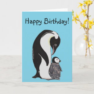 Pinguïns zalig jarig! Kaart