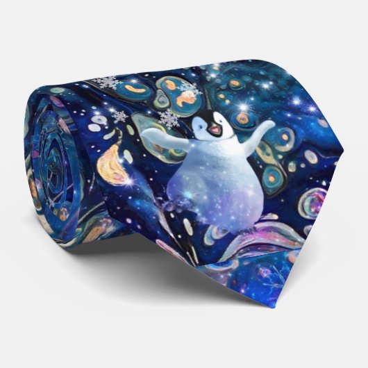 Pinguïnsneeuw maakt Stropdas. Stropdas (Opgerold)