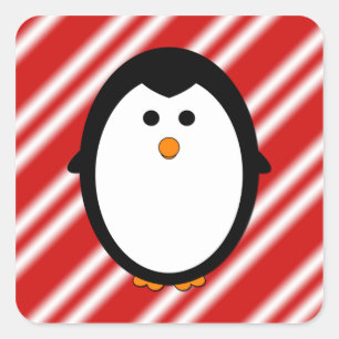 Pinguïnstrepen Vierkante Sticker