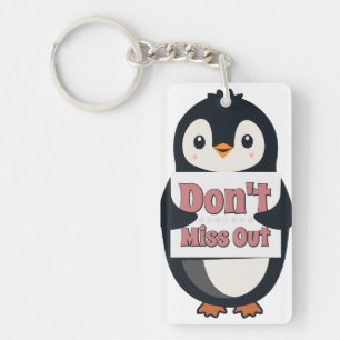 Pinguïnteken: Mis het niet Sleutelhanger