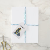 Pinguïntekening Cadeaulabel (Met Touw)