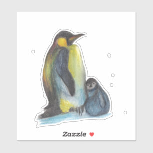 Pinguïntekening Sticker