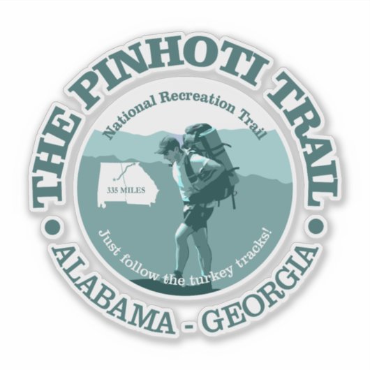 Pinhoti Trail (T) Sticker (Voorkant)