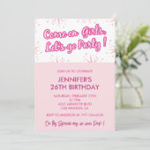 Pink 26e anniversaire invitations fun tendance Fil (Debout devant)