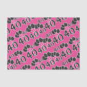 PINK 40th Birthday-weefselpapier Tissuepapier (Voorkant)