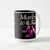 PINK 50 ET MUG PERSONNALISÉ FABULEUX (Devant droit)