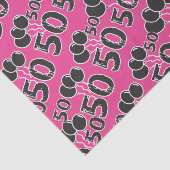 PINK 50th Birthday-weefselpaper Tissuepapier (Detail)