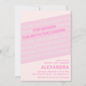 Pink 79e anniversaire invitations Humour Femme Myt (Devant)