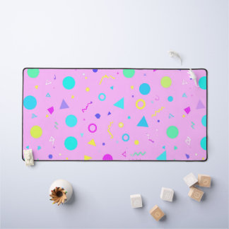 Pink 80s Memphis Geometric Pattern