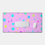 Pink 80s Memphis Geometric Pattern (Clavier et souris)