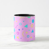 Pink 80s Memphis Geometric Pattern Mok (Midden)