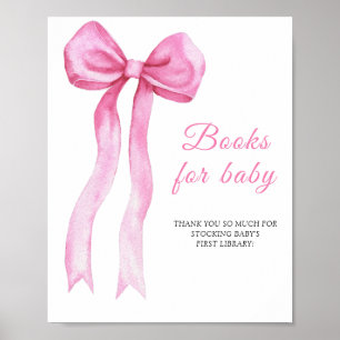 Pink a bow - livres pour bébé poster