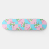 Pink À damiers Dango Skateboard (Horz)