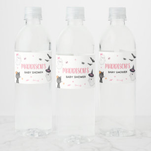 Pink A Little Boo Ghost Baby shower Waterfles Etiket