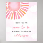 Pink A Little Ray of Sunshine Envelope Station Poster (Voorkant)