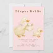 Pink A Silly Goose Diaper Raffle Table Sign Kaart (Achterkant)