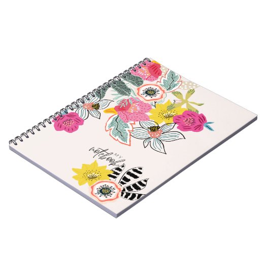 Pink Abstract Flower Pattern | Notebook Journal (Côté gauche)