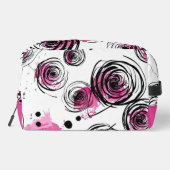 Pink Abstract Rose Swirl Toilettasje (Achterkant)