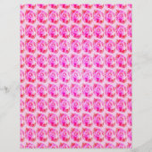Pink Abstract Roses Bulk Scrapbook Paper Pages Flyer (Achterkant)
