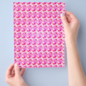 Pink Abstract Roses Bulk Scrapbook Paper Pages Flyer (Hand)