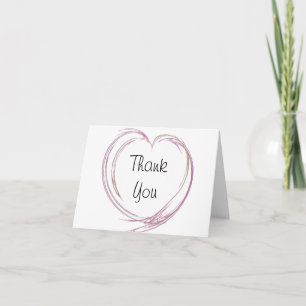Pink Abstrait Heart Bridesmaid Merci