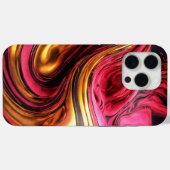 Pink Abstrait iPhone 15 Pro Max Coque (Verso (horizontal))