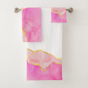 Pink Abstrait MONOGRAM INITIALES Glam