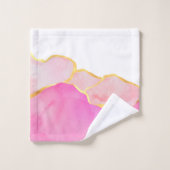 Pink Abstrait MONOGRAM INITIALES Glam (Gant de toilette)