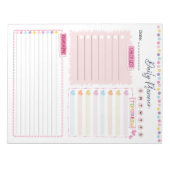 Pink Aesthetic Daily Planner Notepad Notitieblok (Voorkant)