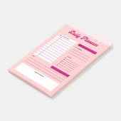 Pink Aesthetic Daily Planner Post-it® Notepad Notes (Schuin)