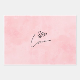 Pink Aesthetic Love Wrapping Paper | Minimal Heart