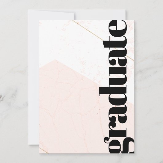 Pink Aesthétique Photo Faire-part diplômée (Devant)